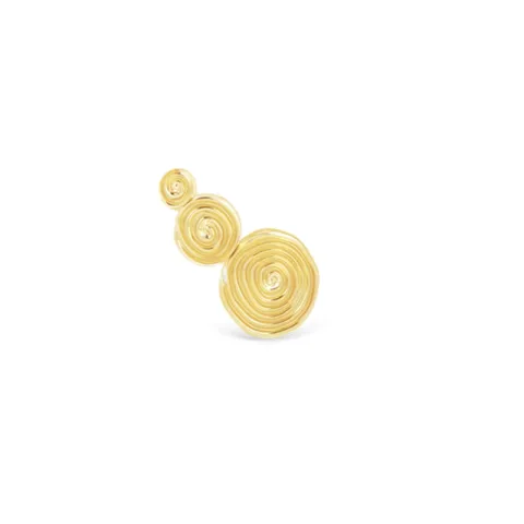 ID Fine IDS070GDLEFT Coil Triple 1/2 par øreringe i forgyldt sølv