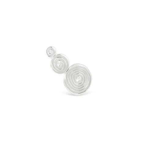ID Fine IDS070SLLEFT Coil Triple 1/2 par øreringe i sølv