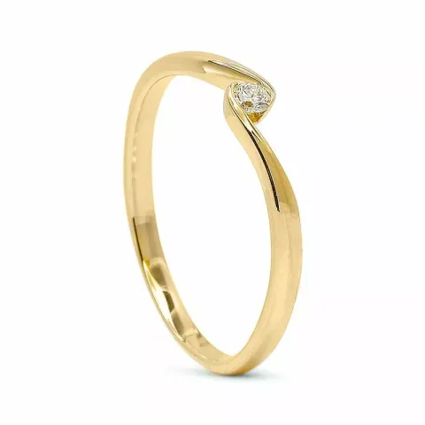 smal diamant Kollektionsprøve i 9 karat guld 0,05 ct