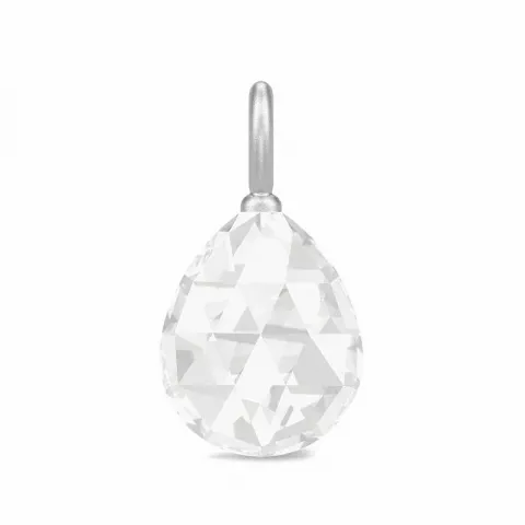 Julie Sandlau hvid krystal vedhæng i satinrhodineret sterlingsølv hvid krystal