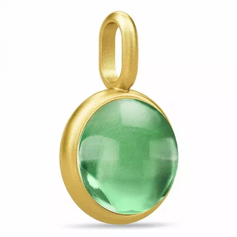 Julie Sandlau Prime grønne vedhæng i forgyldt sølv grøn krystal