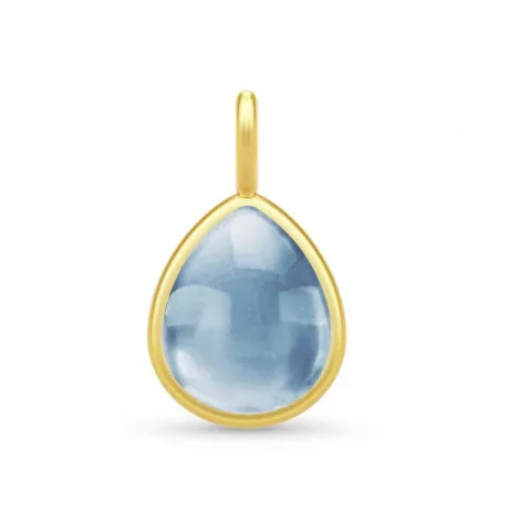 Julie Sandlau blå krystal vedhæng i forgyldt sølv blå krystal