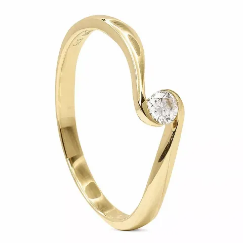 Diamant guld ring i 9 karat guld 0,10 ct