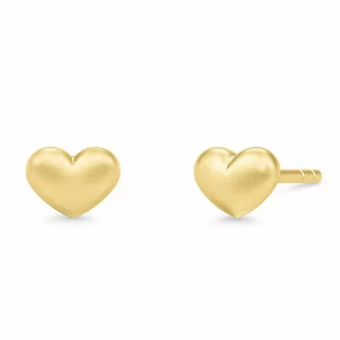 Julie Sandlau hjerte øreringe i sølv med 22 karat forgyldning