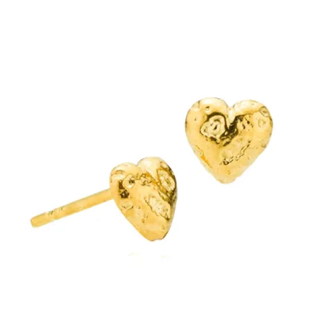 Izabel Camille Angel hjerte øreringe i forgyldt sølv