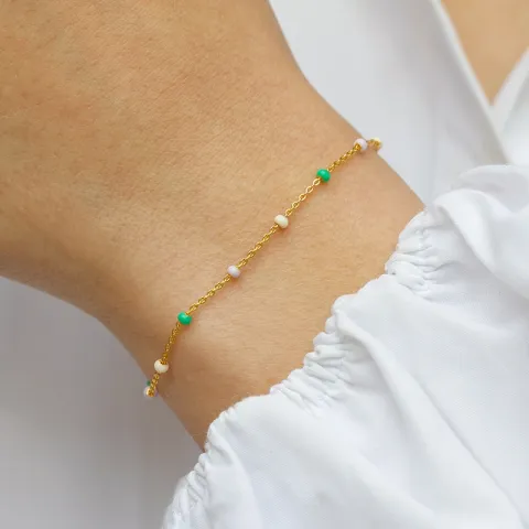 Enamel Lola Wilderness armbånd i forgyldt sølv