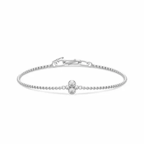 Julie Sandlau Blossom zirkon armbånd i satinrhodineret sterlingsølv hvid zirkon