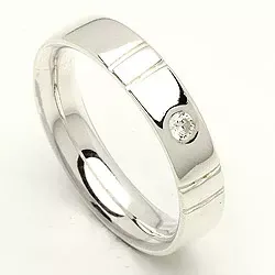 Kollektionsprøve zirkon ring i sølv