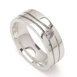 Kollektionsprøve zirkon ring i sølv
