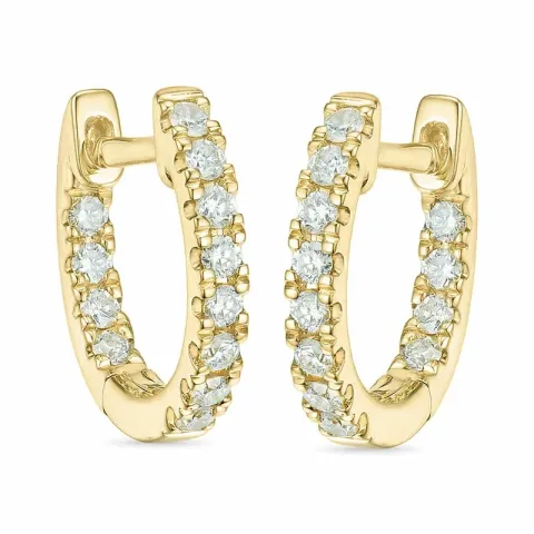 Kollektionsprøve diamant creoler i 14 karat guld med diamant 