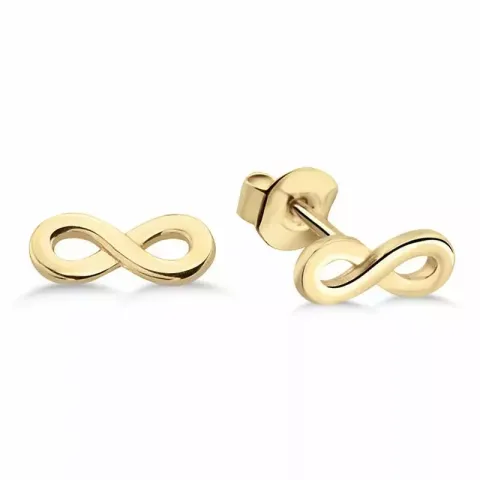 Kollektionsprøve infinity ørestikker i 9 karat guld