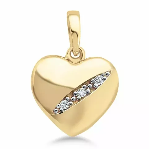 Kollektionsprøve hjerte vedhæng i 9 karat guld