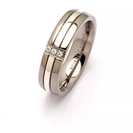 Kollektionsprøve ring i titanium og sølv