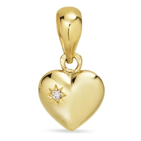 Kollektionsprøve hjerte vedhæng i 8 karat guld