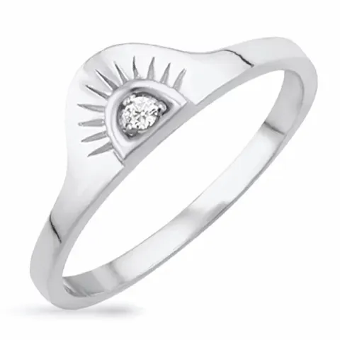 Kollektionsprøve sol zirkon ring i sølv