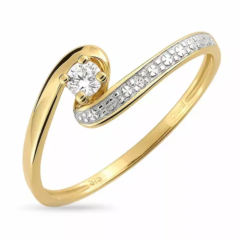 Kollektionsprøve ring i 9 karat guld med rhodium