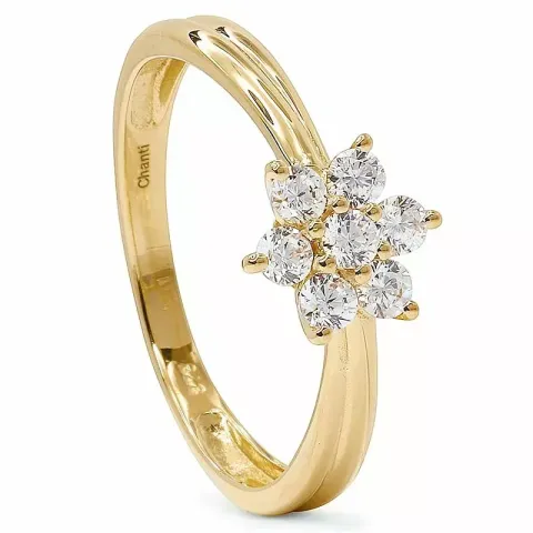 Kollektionsprøve blomster ring i 9 karat guld