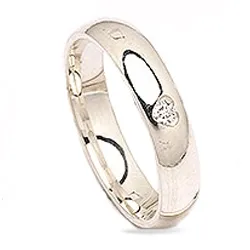 Kollektionsprøve diamant ring i sølv