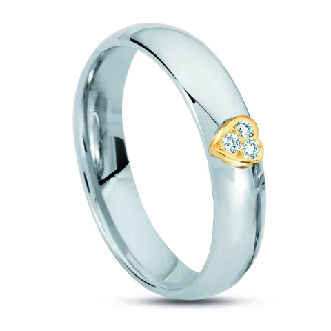 Kollektionsprøve diamant ring i sølv og alm. guld