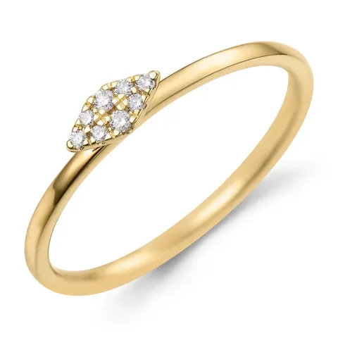 Kollektionsprøve diamant ring i 9 karat guld 0,05 ct - Simple Diamonds