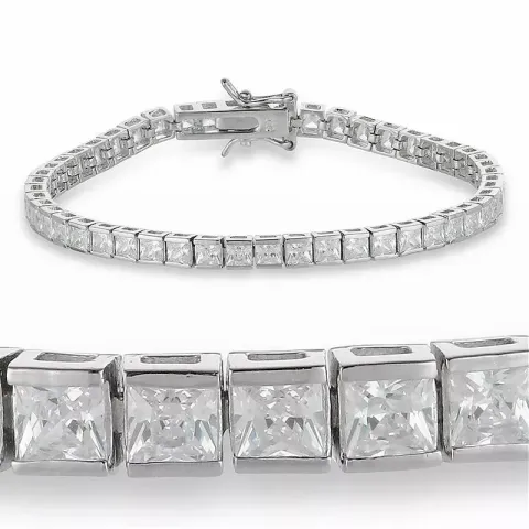 Kollektionsprøve zirkon tennisarmbånd i sølv  x 4 mm