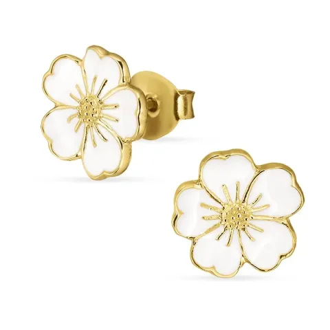 Kollektionsprøve forglemmigej ørestikker i forgyldt sølv