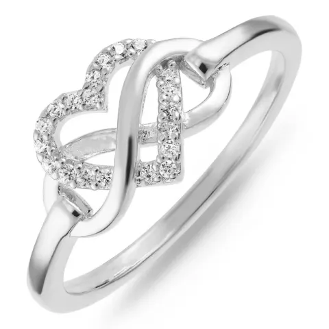 Kollektionsprøve hjerter zirkon ring i sølv