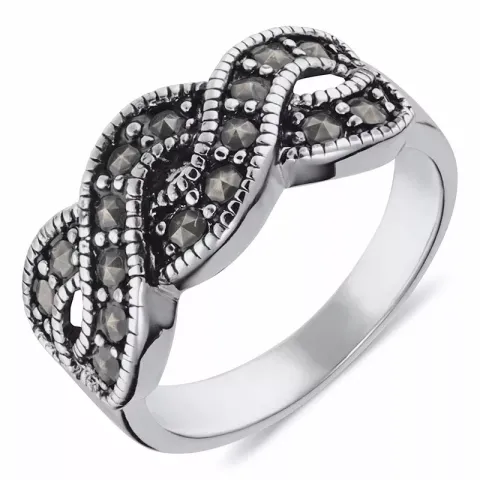 Kollektionsprøve krystal ring i sølv