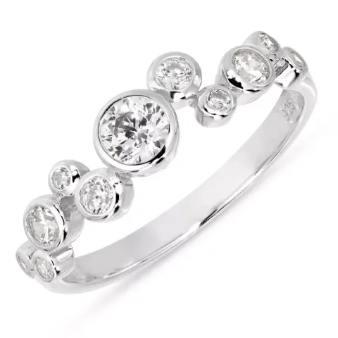 Kollektionsprøve hvid zirkon ring i sølv