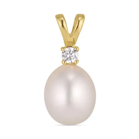 Kollektionsprøve perle vedhæng i forgyldt sølv