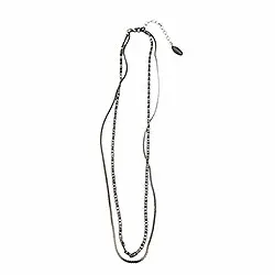 RebekkaRebekka Elise necklace halskæde i sort rhodineret sølv