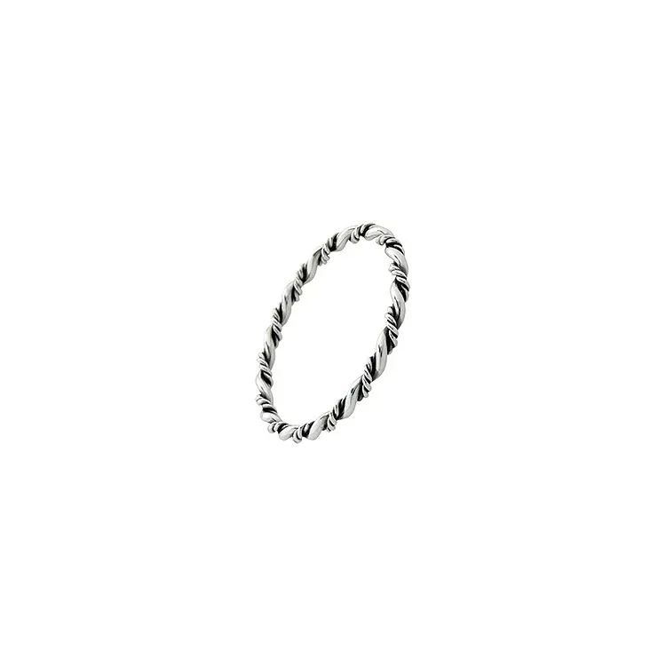 6,5 mm Randers Sølv armring i oxideret sterlingsølv