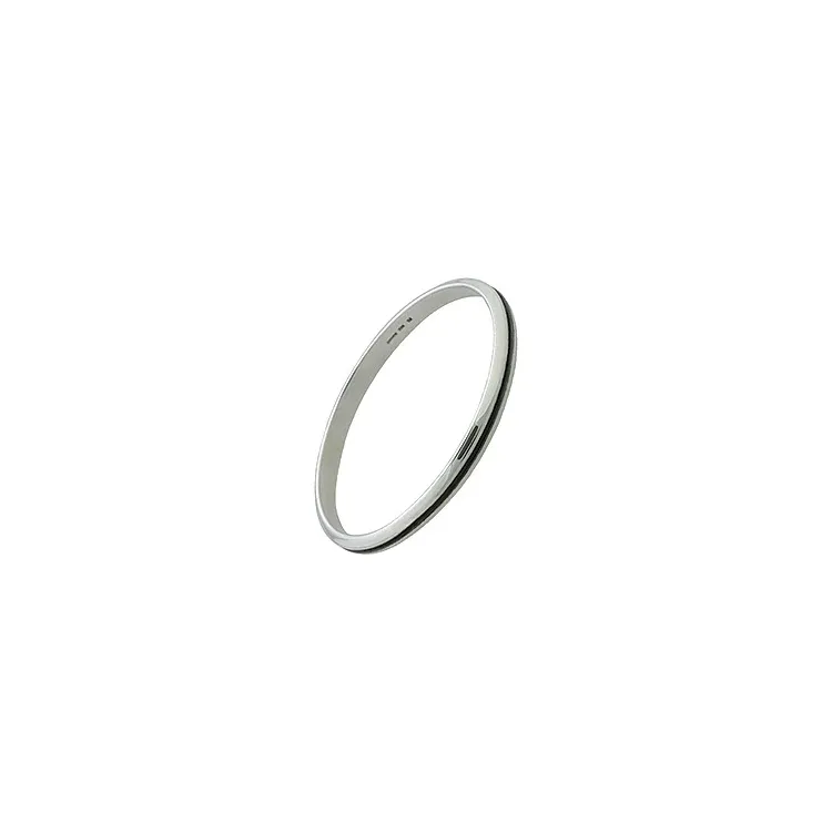 6 mm Randers Sølv armring i oxideret sterlingsølv
