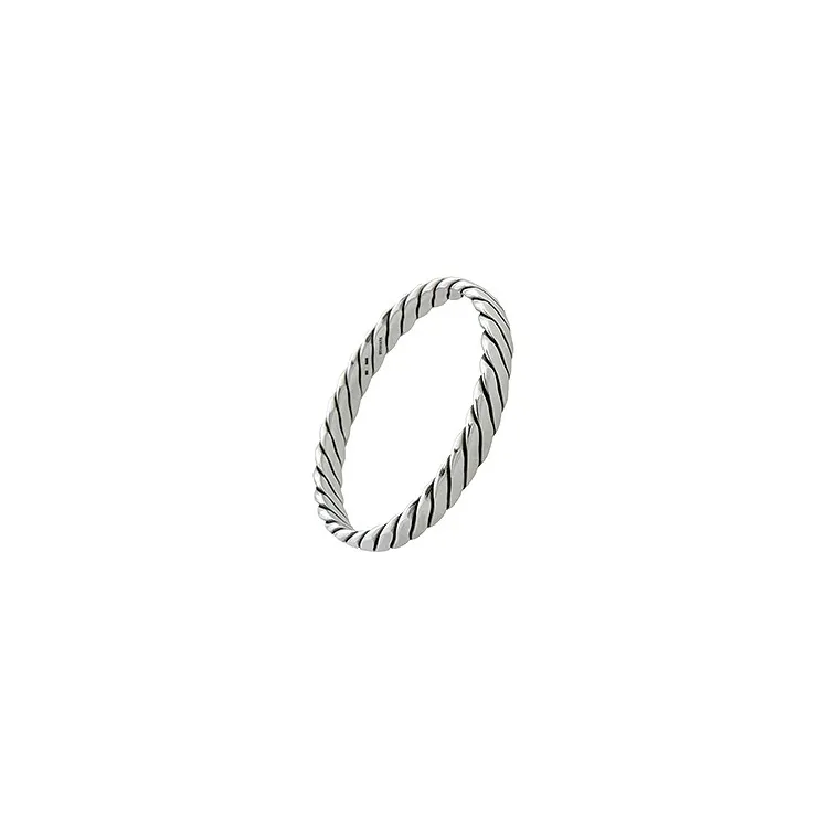 4 x 9 mm Randers Sølv armring i oxideret sterlingsølv