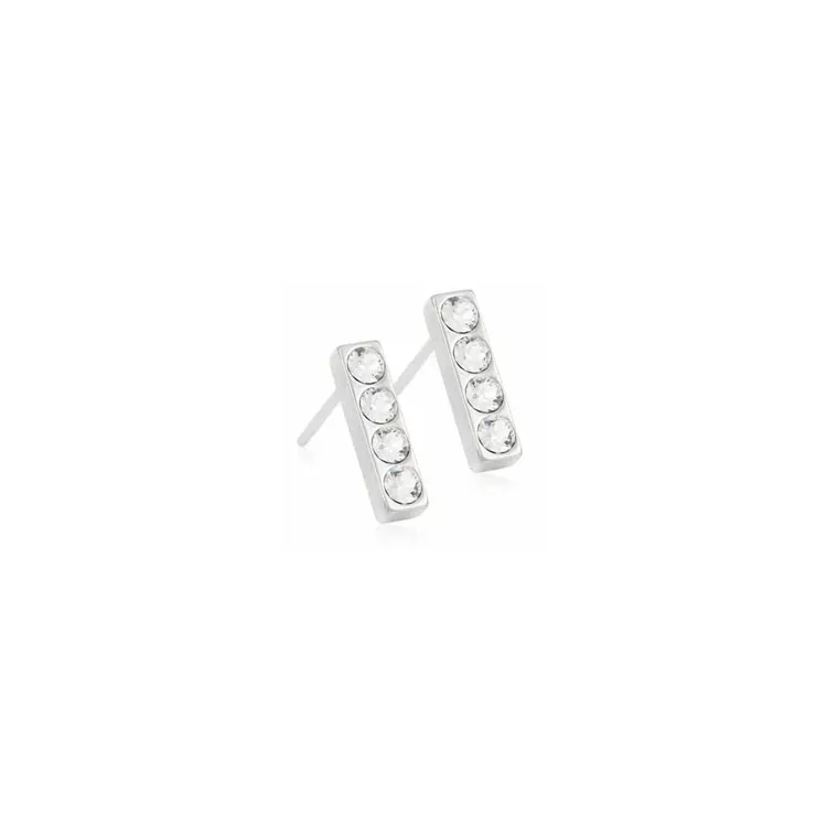 Blomdahl øreringe i titanium hvid swarovski krystaller