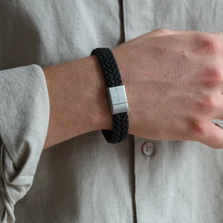 Nordahl andersen sort armbånd i læder