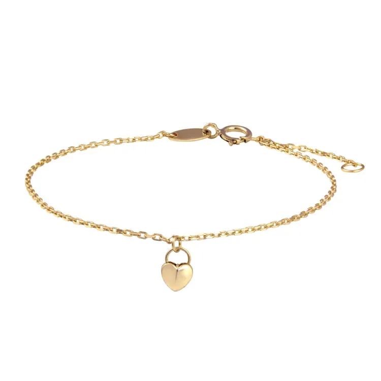 børne Nordahl Andersen hjerte armbånd i 8 karat guld
