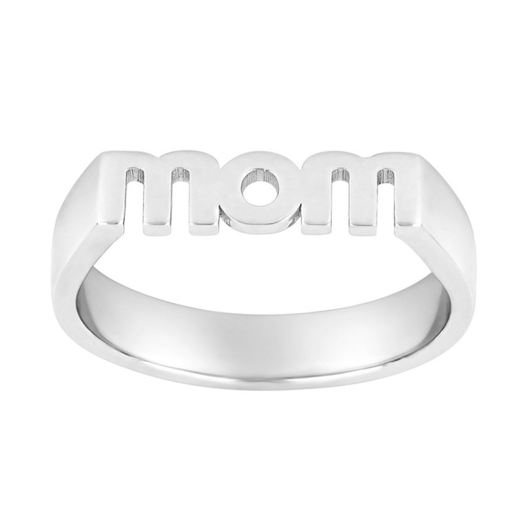 Nordahl Andersen mom ring i rhodineret sølv