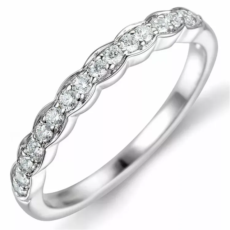 diamantring i 14 karat hvidguld 0,24 ct