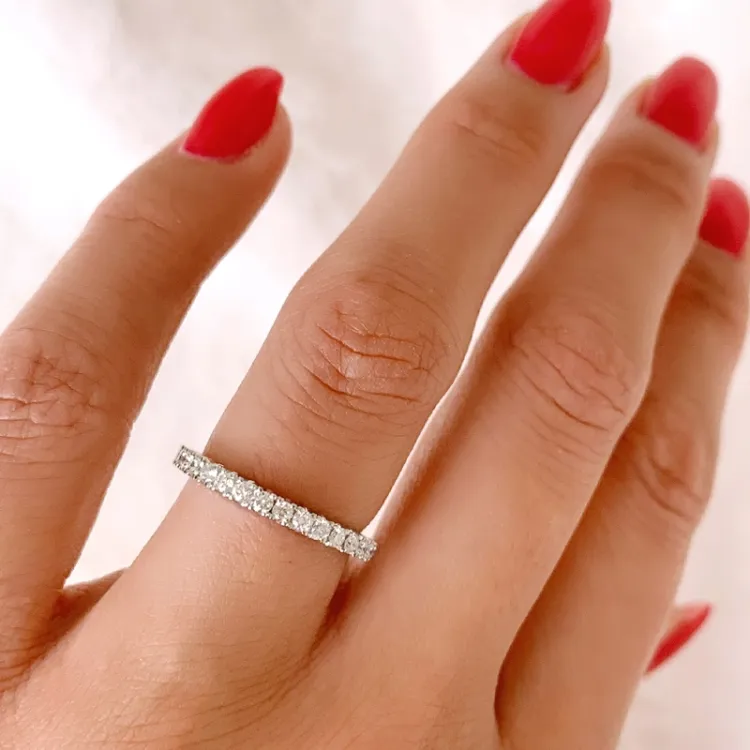 diamant alliancering i 14 karat hvidguld 0,40 ct