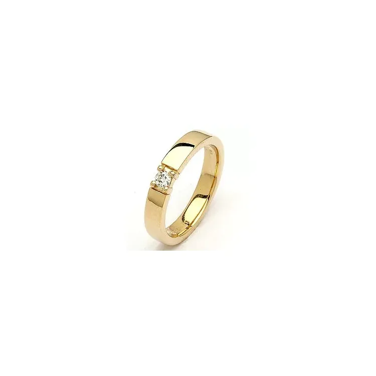 Alliancering i 14 karat guld 0,10 ct