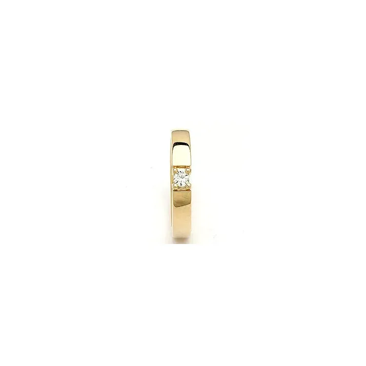Alliancering i 14 karat guld 0,10 ct