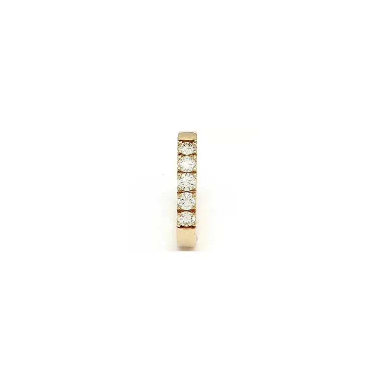 Alliancering i 14 karat guld 5 x 0,15 ct