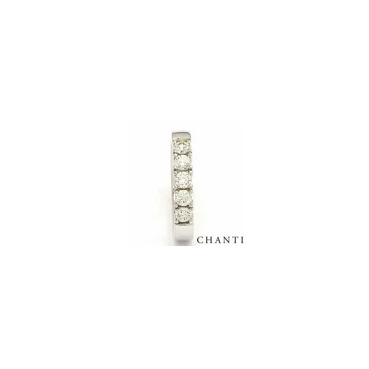 Ægte alliancering i 14 karat hvidguld 5 x 0,15 ct