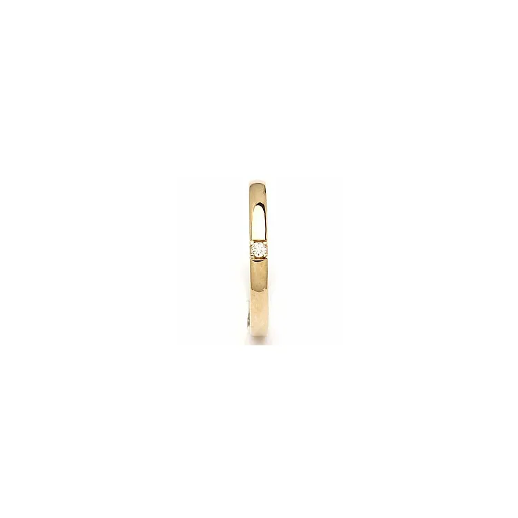 guld alliancering i 14 karat guld 0,03 ct