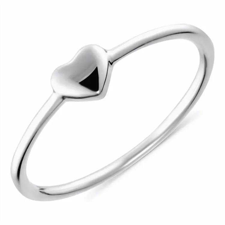 Kollektionsprøve Simple Rings hjerte ring i sølv