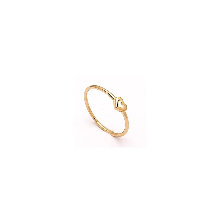 Simple Rings hjerte ring i forgyldt sølv