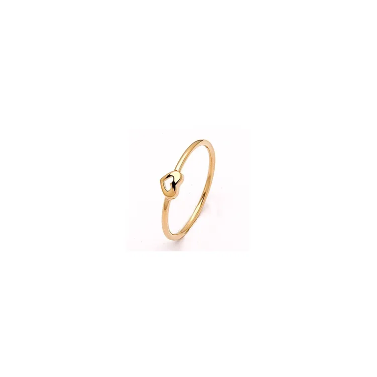 Simple Rings hjerte ring i forgyldt sølv
