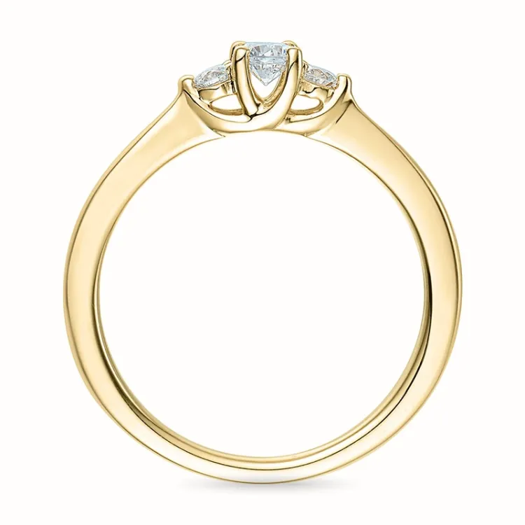 diamant ring i 14 karat guld 0,20 ct 0,102 ct