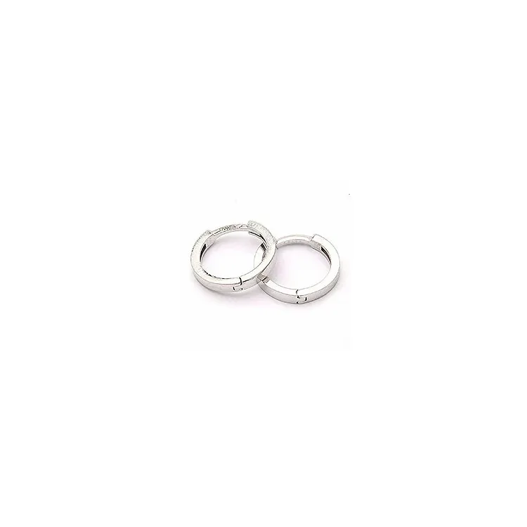 12 mm creoler i 14 karat hvidguld